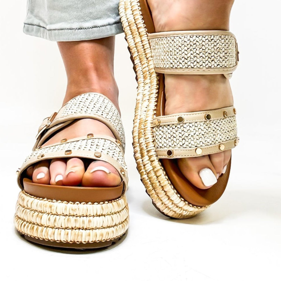 CORKYS WALK OF SHAME TAN RAFFIA