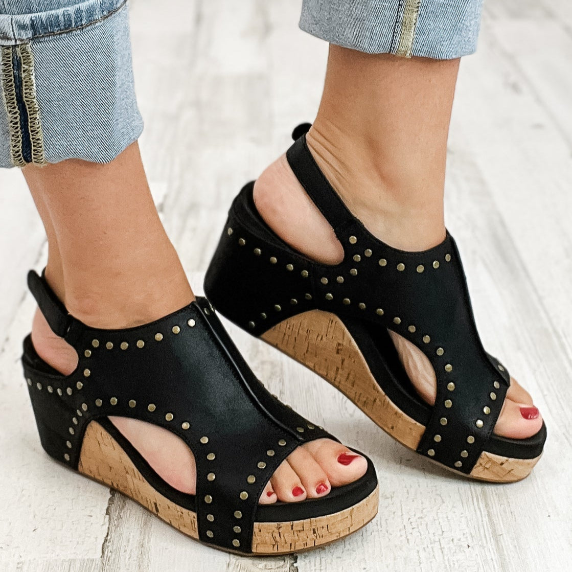 CORKYS CARLEY BLACK OIL STUDS (BLACK)