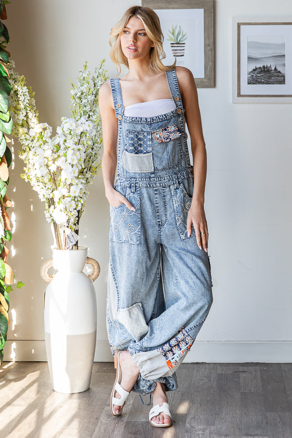 OLI & HALI PATCHWORK OVERALLS