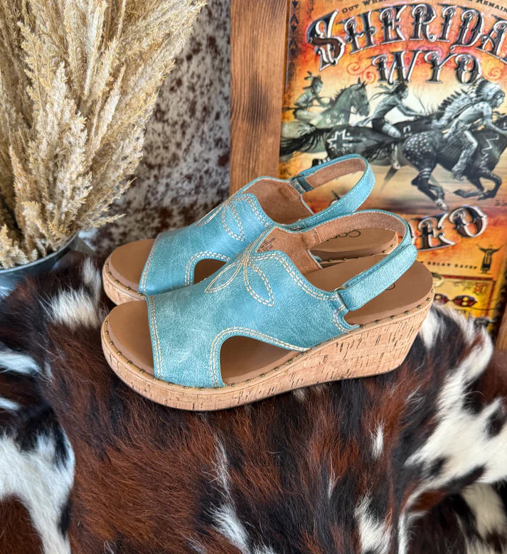 CORKYS DARLING TURQUOISE WEDGE