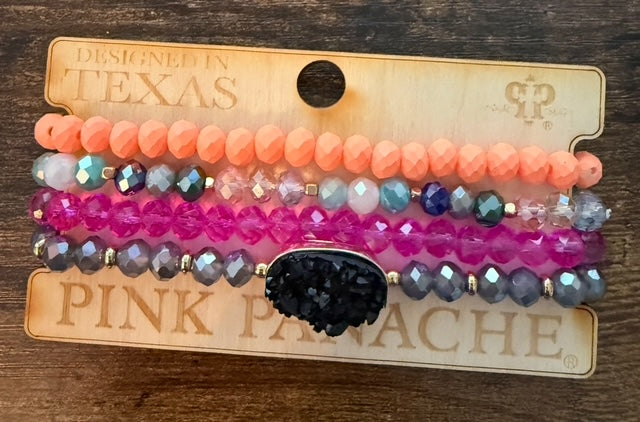 Pink Panache Multicolor Collection Pave Stone
