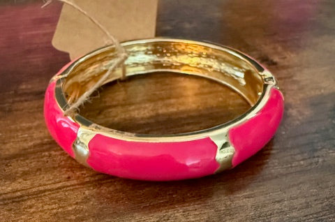 Sandra Ling Bangle-Hot Pink