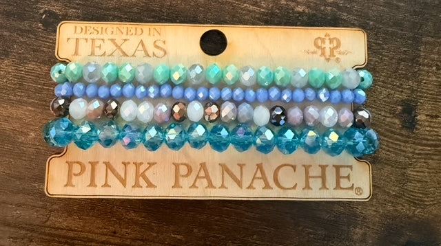 Pink Panache Bracelet stack-Blue Sea