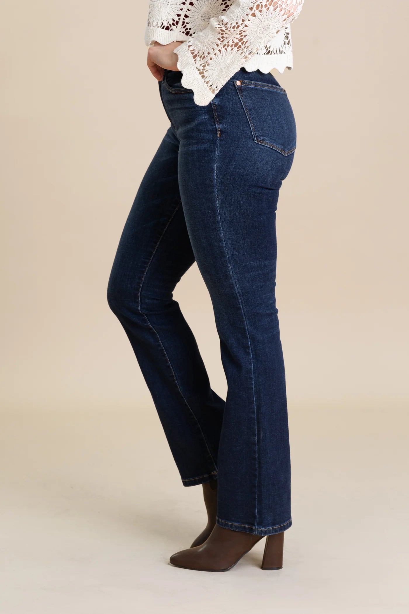JUDY BLUE HIGH WAIST BOOTCUT JEANS (NON DISTRESSED)