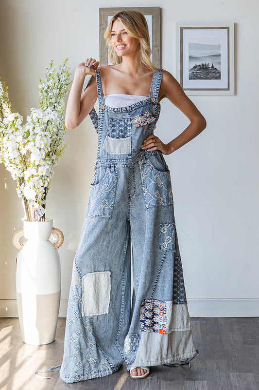 OLI & HALI PATCHWORK OVERALLS