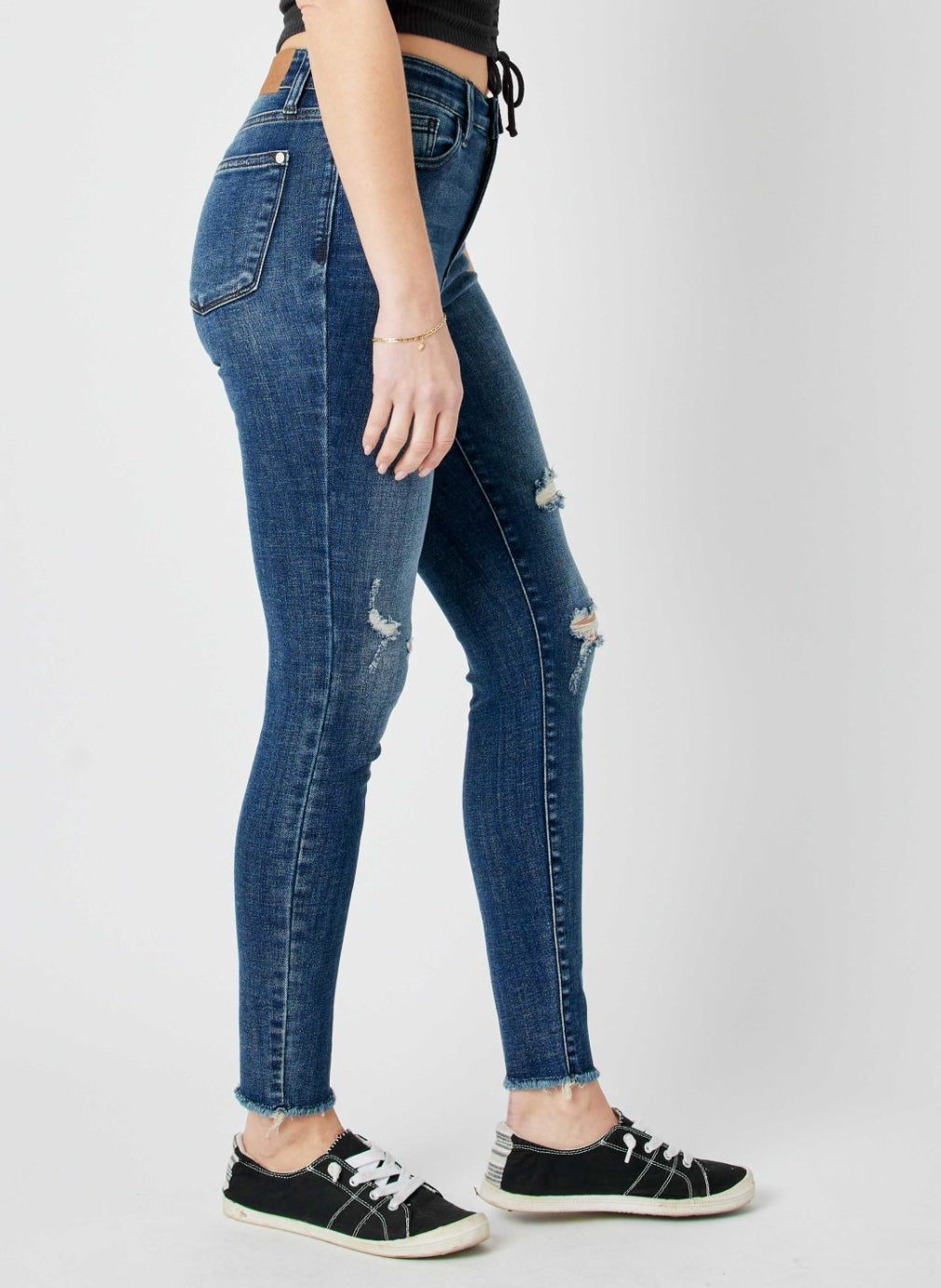 JUDY BLUE HIGH WAIST DESTROYED SKINNY