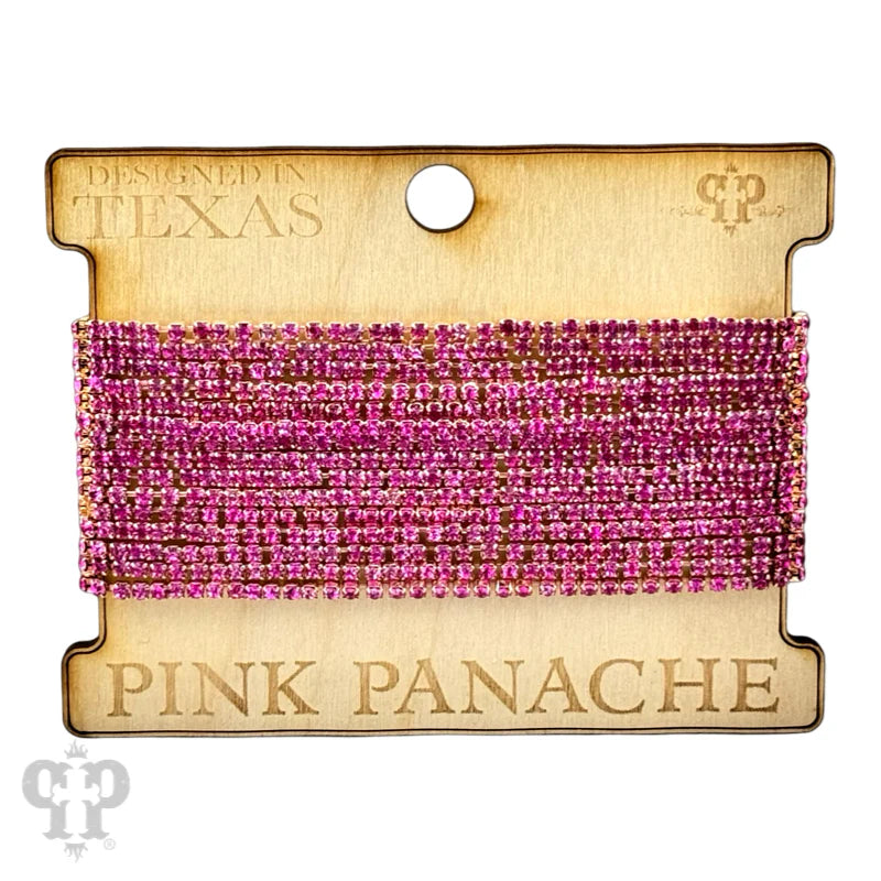 PINK PANACHE AB CRYSTAL BRACELET STACK (HOT PINK)