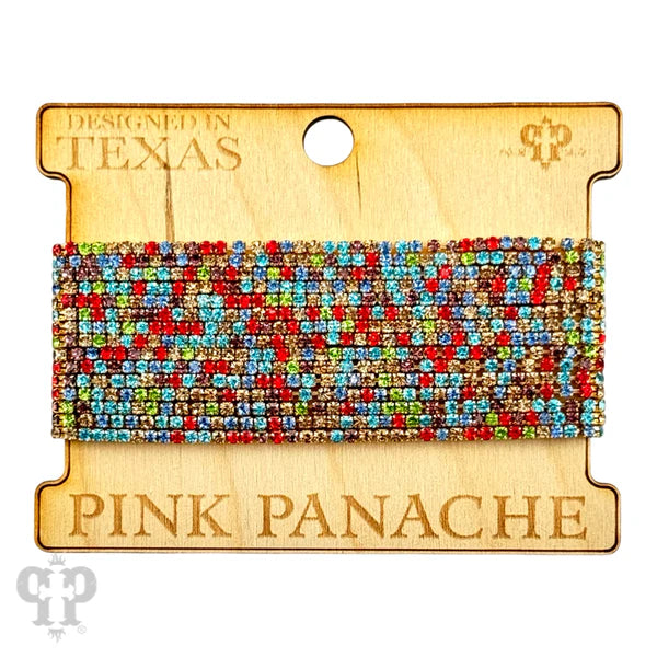PINK PANACHE AB CRYSTAL BRACELET STACK (MULTI COLOR)