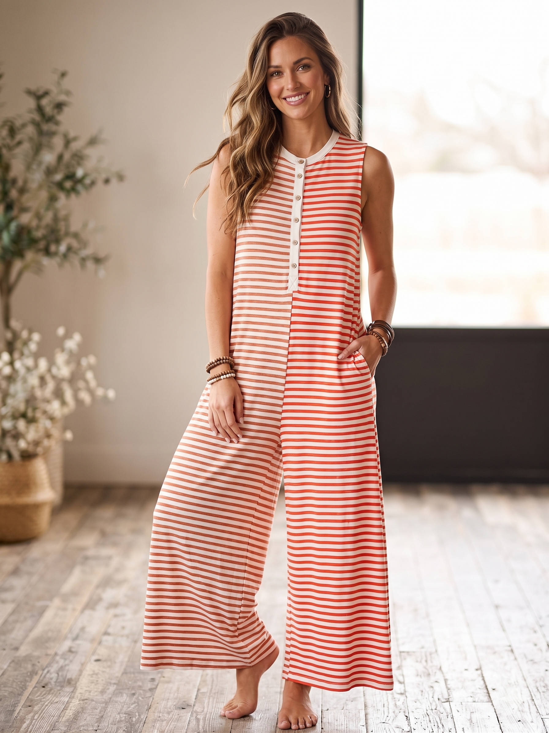 TWO TONED WIDE LEG JUMPSUIT