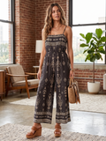 PAISLEY PRINT JUMPSUIT (ADJUSTABLE STRAPS)
