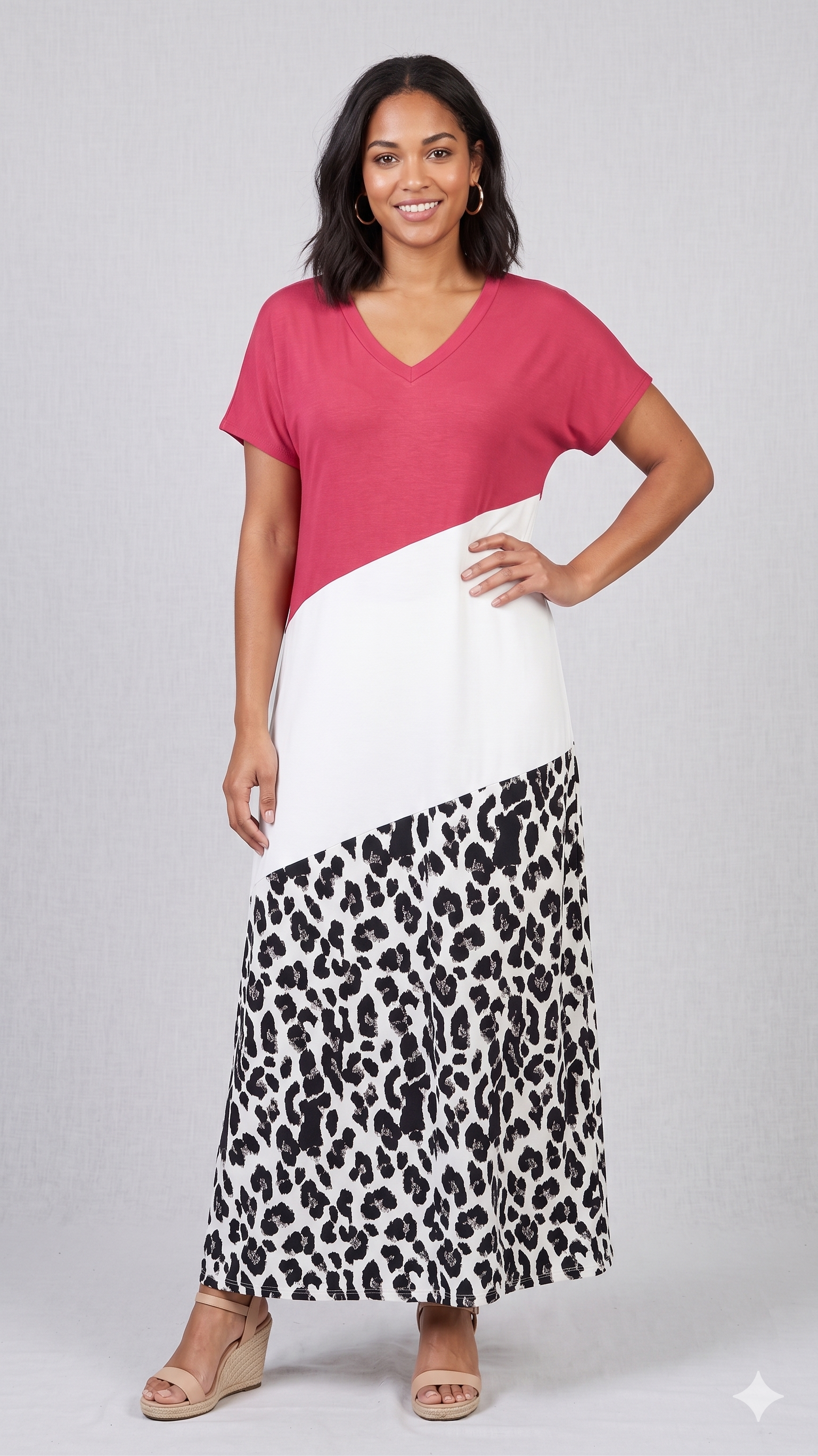 LEOPARD RED MAXI DRESS
