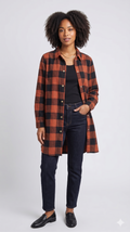 ORANGE/PLAID DRESS OR CARDIGAN