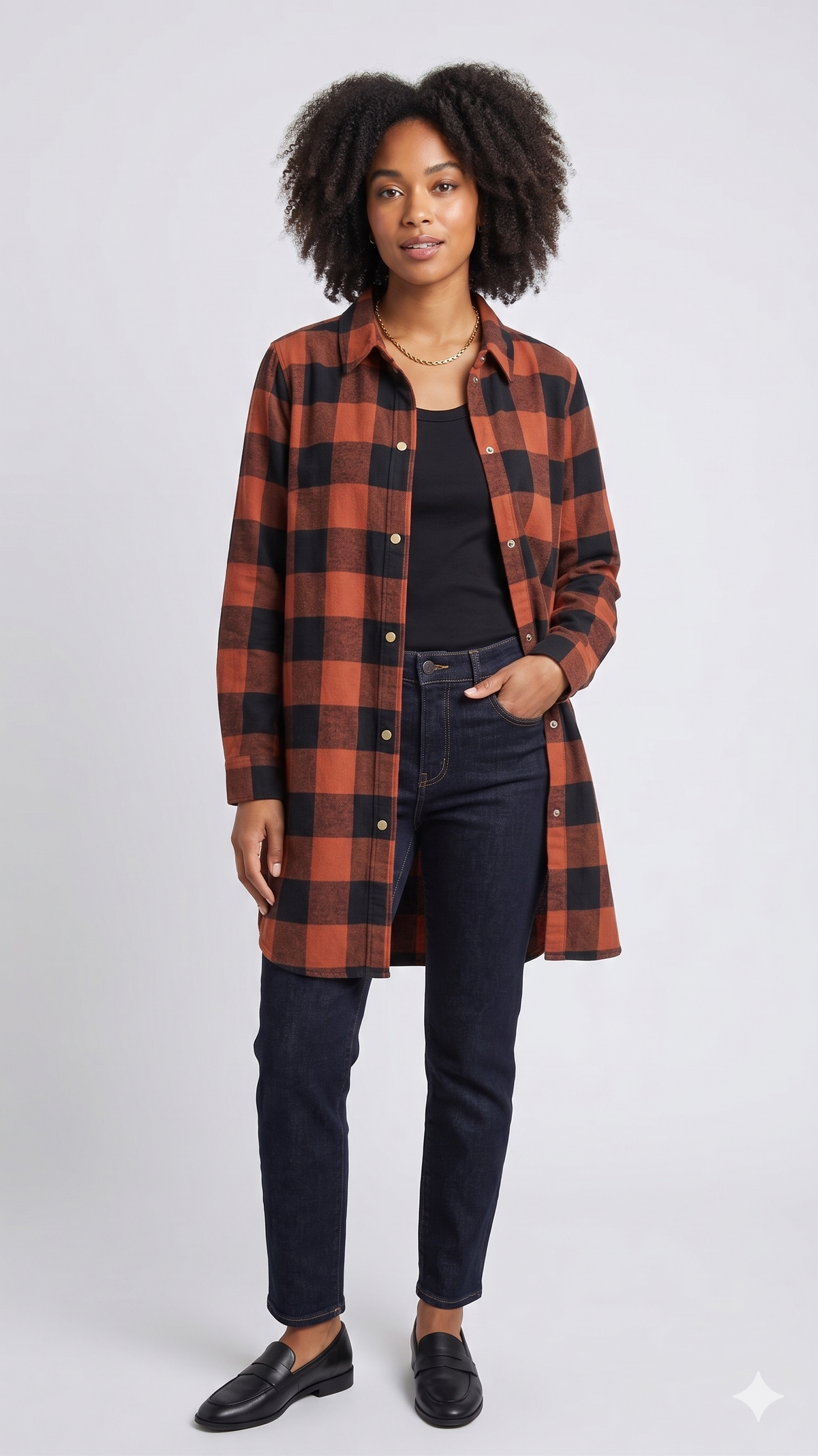 ORANGE/PLAID DRESS OR CARDIGAN