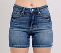 JUDY BLUE MR TUMMY CONTROL MID LENGTH SHORT