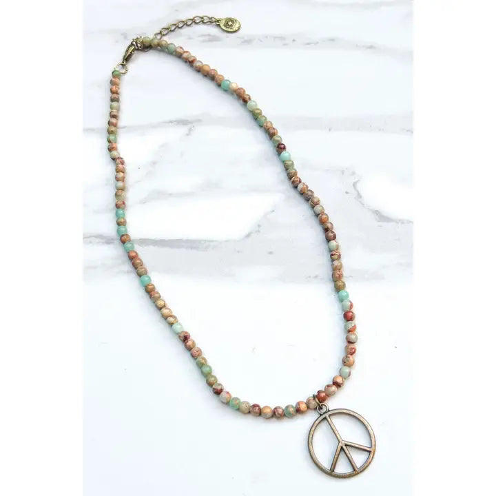 PEACE IMPERIAL JASPER NECKLACE
