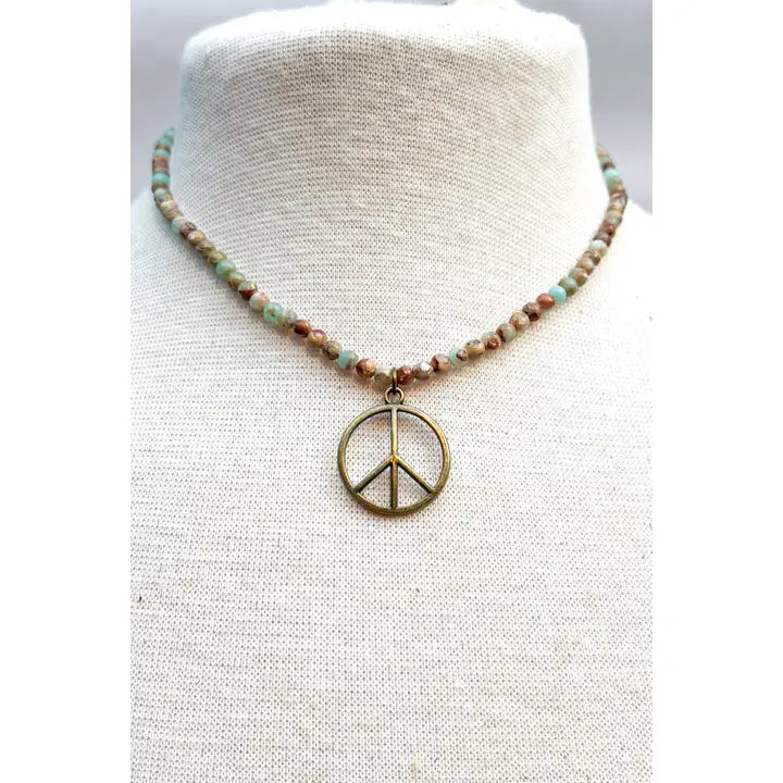 PEACE IMPERIAL JASPER NECKLACE