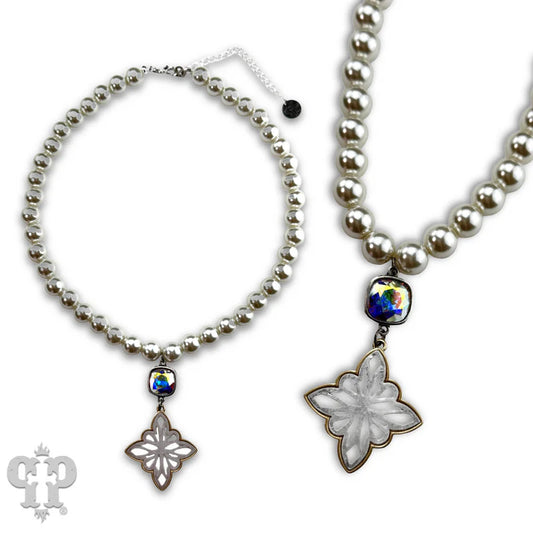 Silver Bead Star Pendant Necklace