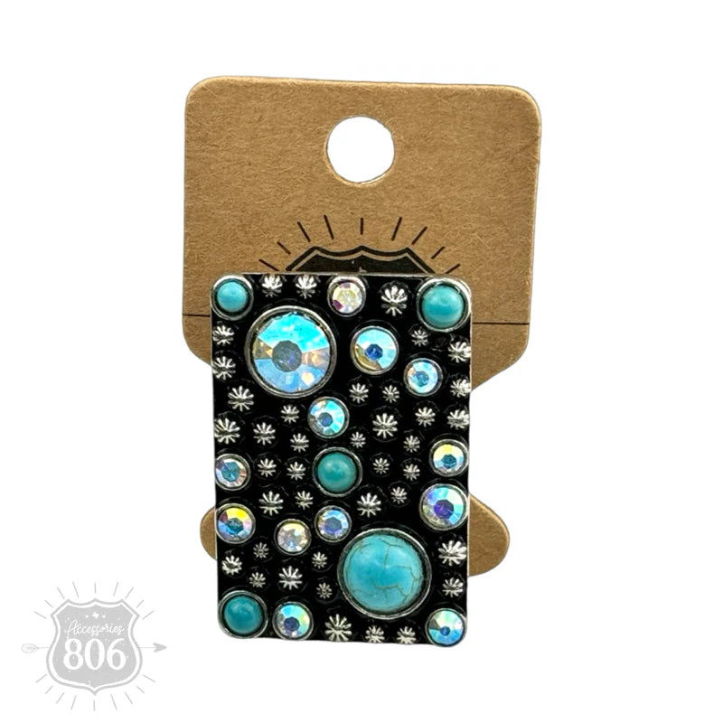Western burnished rectangle ring