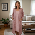 PINK SEQUIN DUSTER CARDIGAN