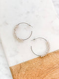 PEAR CLUSTER HOOP EARRINGS