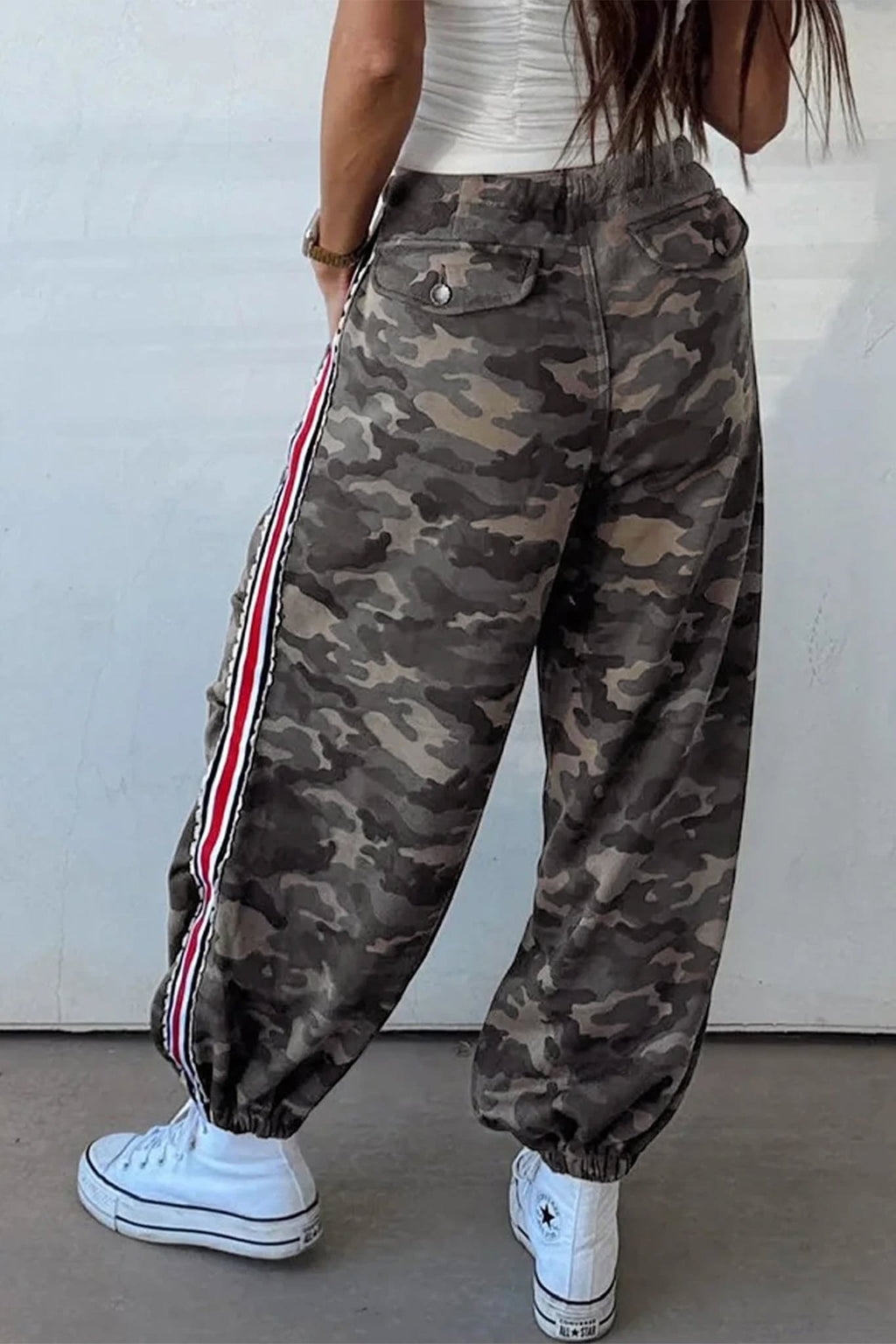 CAMO STRIPED SIDE PANEL JOGGERS