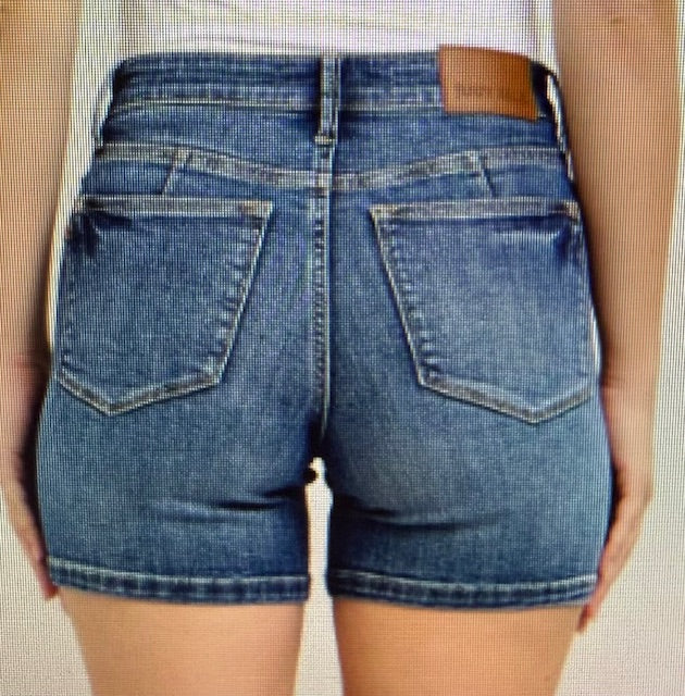 Judy Blue MR Tummy Control Mid Length Shorts