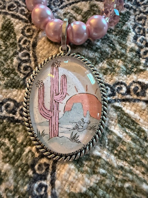 SANDRA LING CUSTOM CACTUS NECKLACE HANDMADE