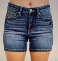 Judy Blue MR Tummy Control Mid Length Shorts