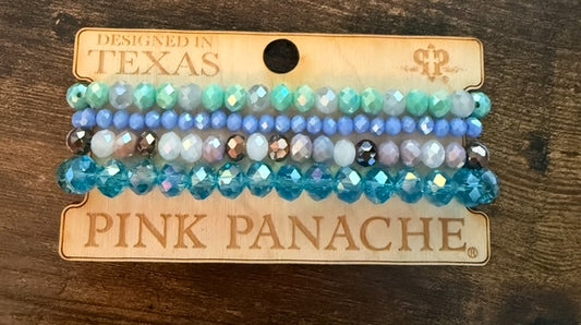 Pink Panache Bracelet stack-Blue Sea