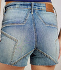 JUDY BLUE STAR SEAM DETAIL SHORTS