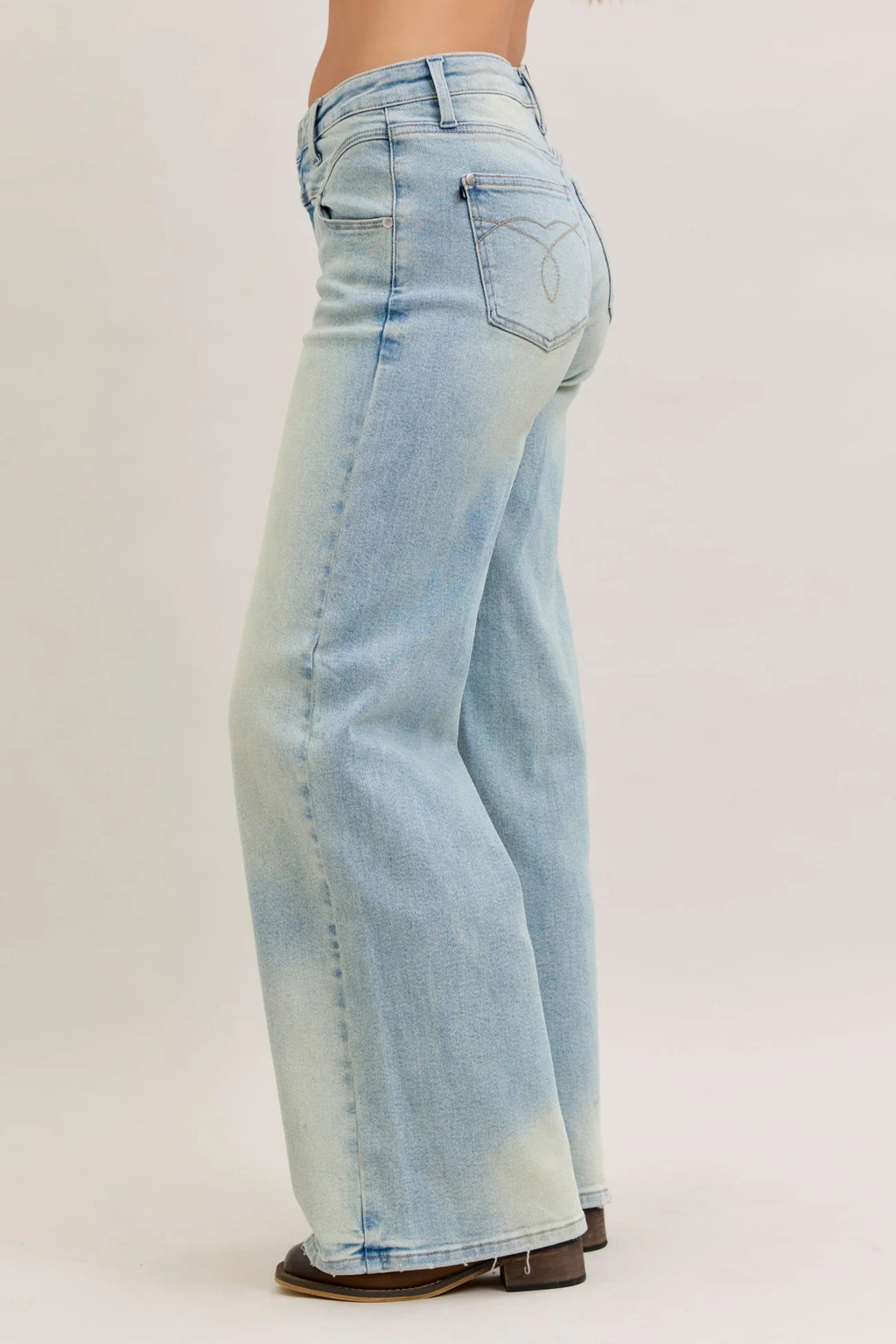JUDY BLUE HW COLUMN STRAIGHT DENIM