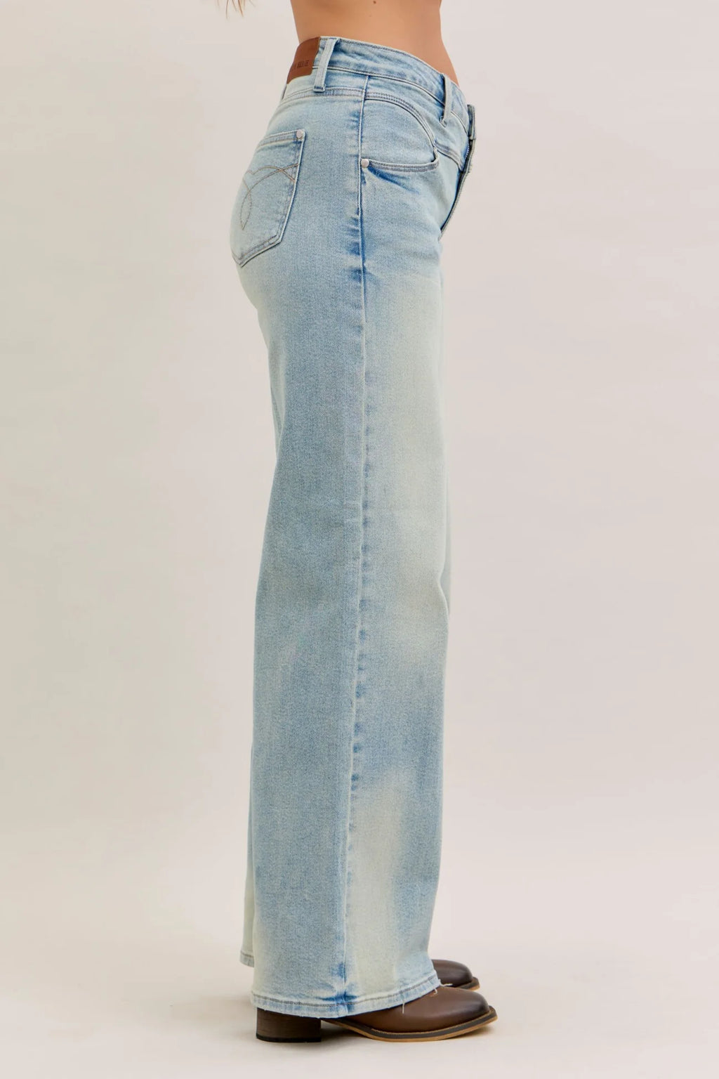 JUDY BLUE HW COLUMN STRAIGHT DENIM