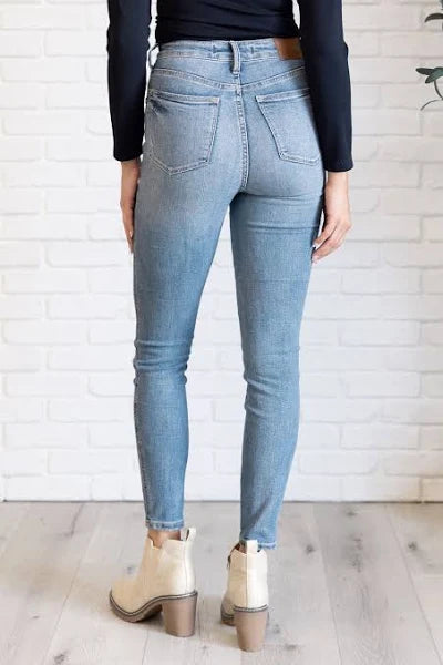 JUDY BLUE HIGH RISE SKINNY JEANS (NON DISTRESSED)