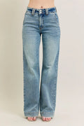 JUDY BLUE HW TROUSER WIDE LEG JEANS