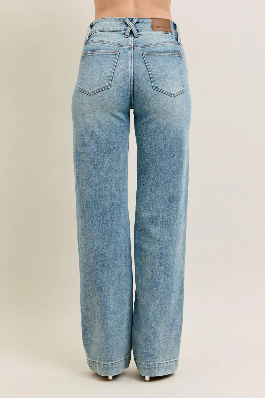 JUDY BLUE HW TROUSER WIDE LEG JEANS
